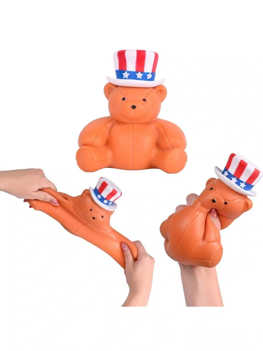 Sunny Days Squeezy Americana Teddy Bear Fidget Toy | Limited Edition Americana